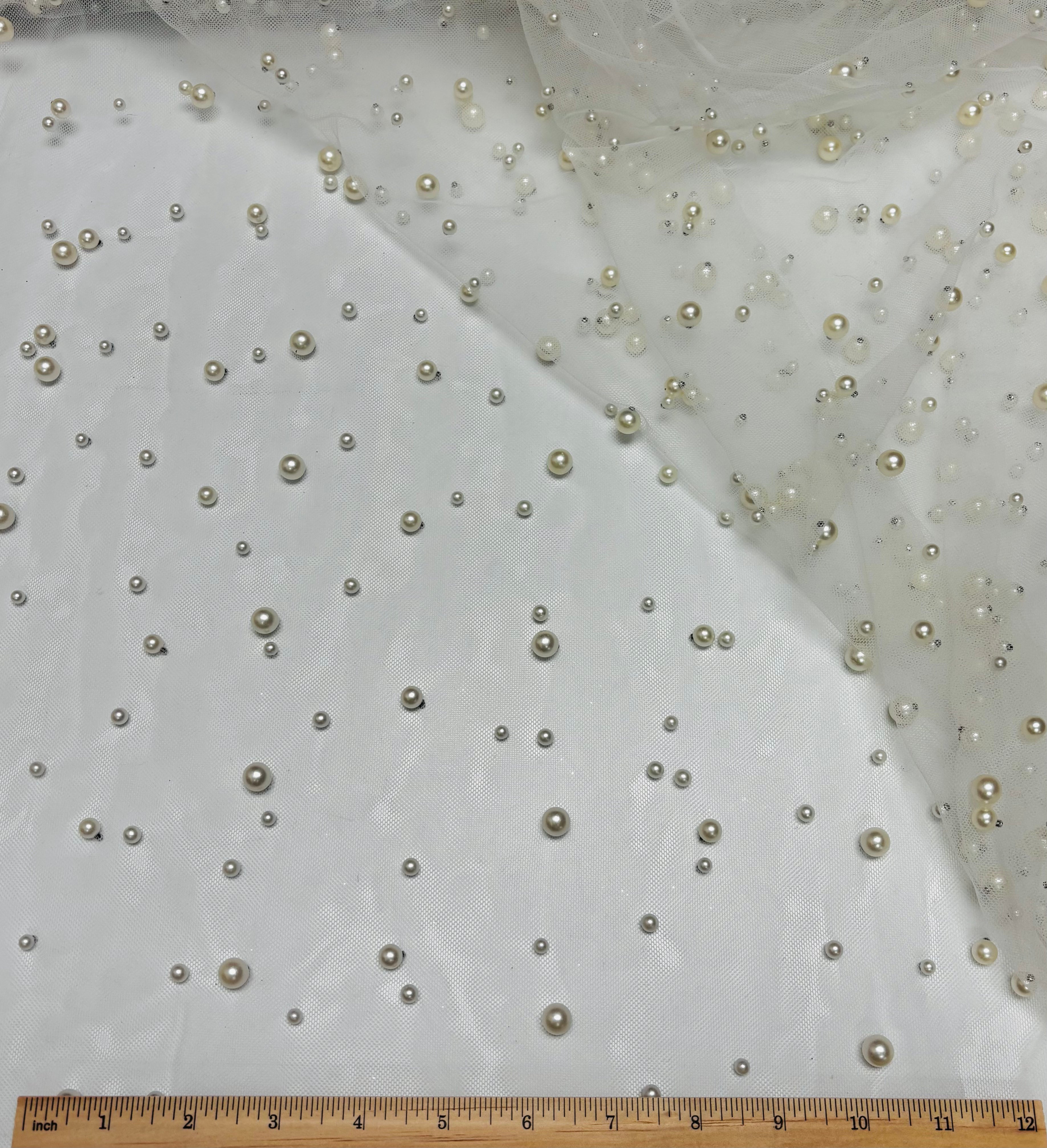 Pearl w/ Sequin Mesh| Ivory