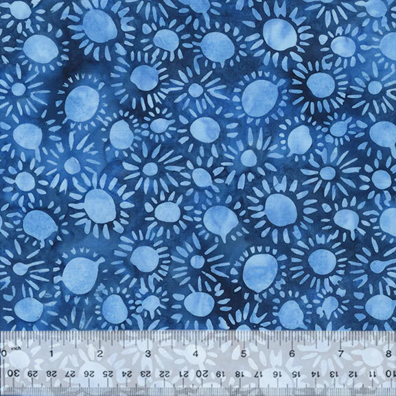 Sunny in Blue | Anthology Fabrics | Indigo Batiks Vol 2