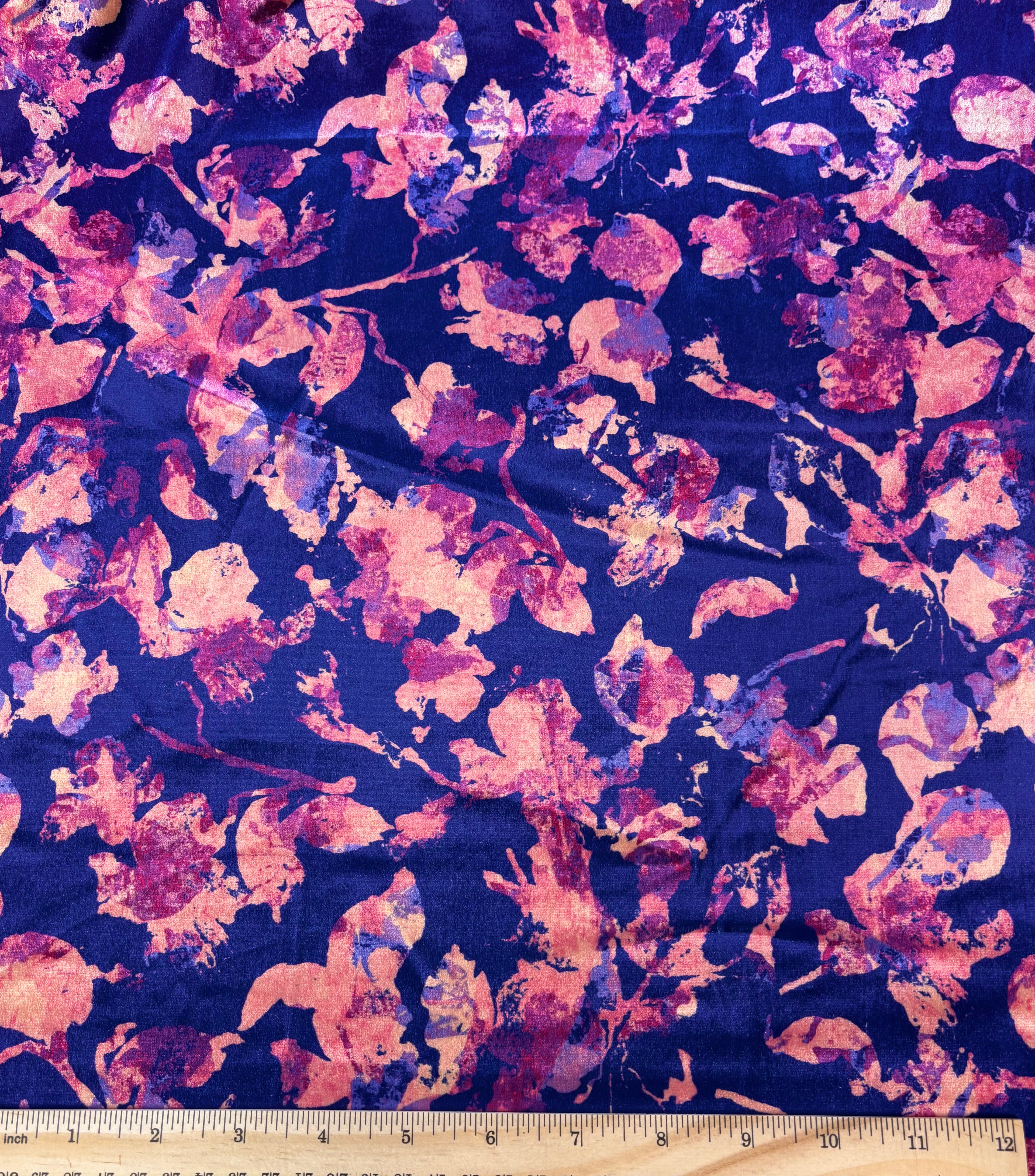Floral Print | Satin Velvet
