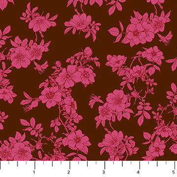 Tonal Floral in Red | Rosa | by Adriana Picker | Figo Fabrics