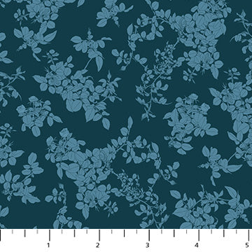 Leaves in Teal | Rosa | by Adriana Picker | Figo Fabrics