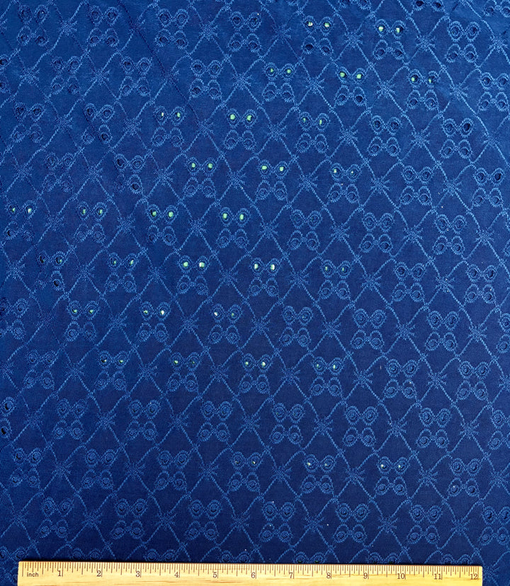True Blue Stretch | Eyelet Knit
