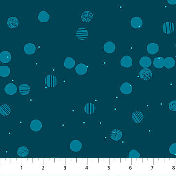 Snow in Teal | Rosa | by Adriana Picker |  Figo Fabrics
