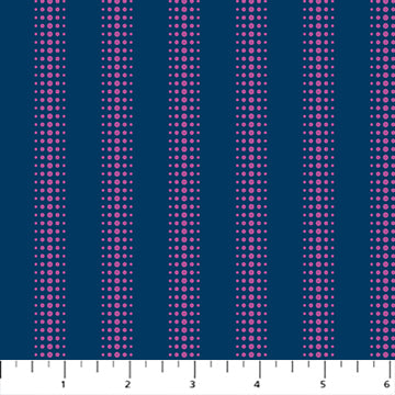 Dot Stripe in Navy | Rosa | by Adriana Picker |  Figo Fabrics