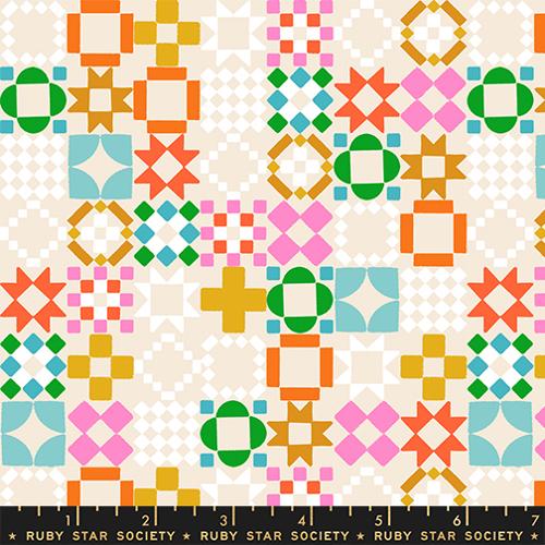 Vintage Blocks Patchwork in Shell | Ruby Star Society | 1 800 Notion