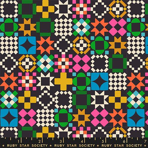 Vintage Blocks Patchwork in Soft Black | Ruby Star Society | 1 800 Notion