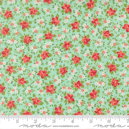 Marylebone Small Floral Aqua | Camille Roskelley | Bloomsberry