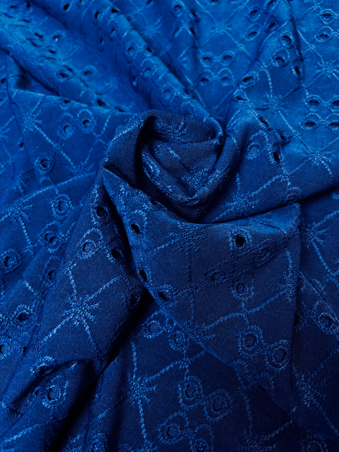 True Blue Stretch | Eyelet Knit