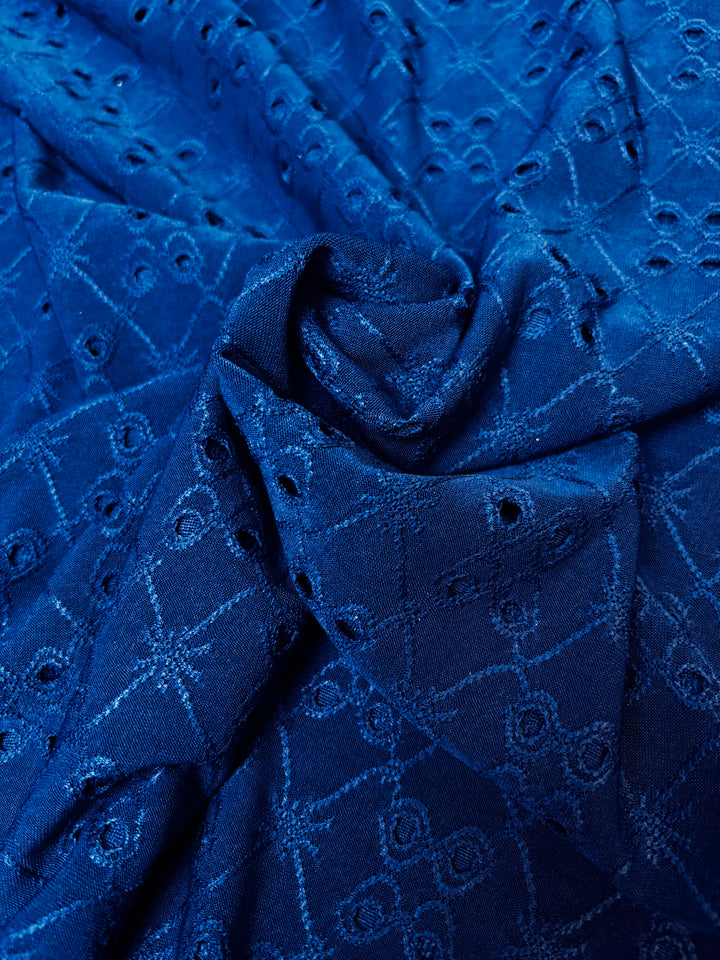 True Blue Stretch | Eyelet Knit