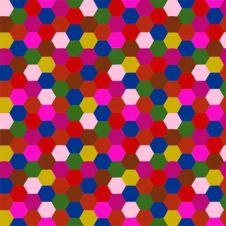 Hexagons in Eccentric | Anna Maria Parry | Piecework