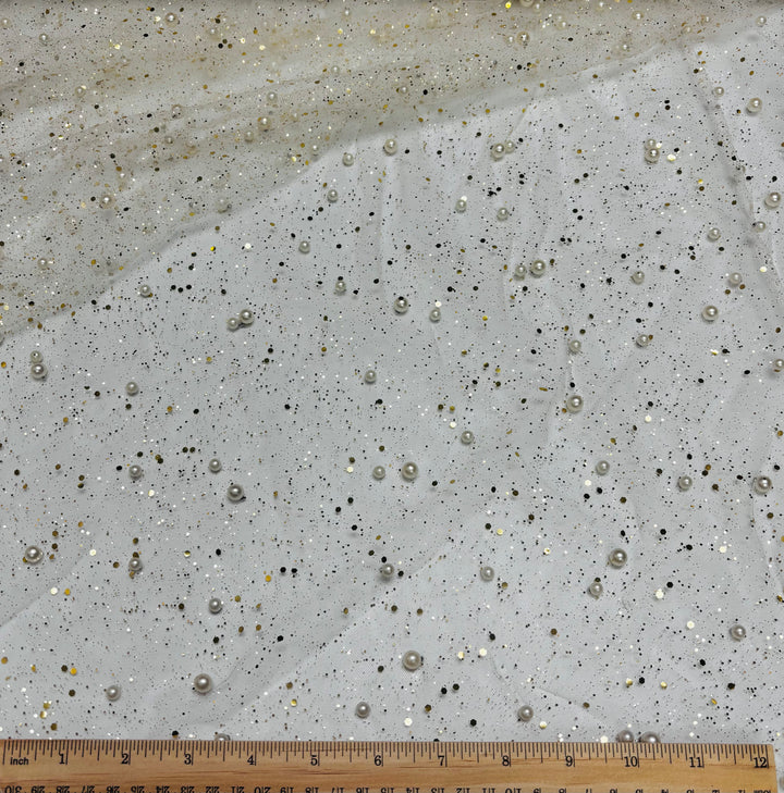 Pearl w/ Sequin Mesh| Ivory