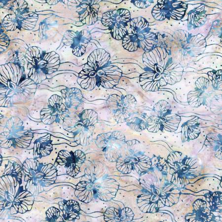 Owl Tropical Flowers | Timeless Treasures | Tonga Batiks Plumberry Collection