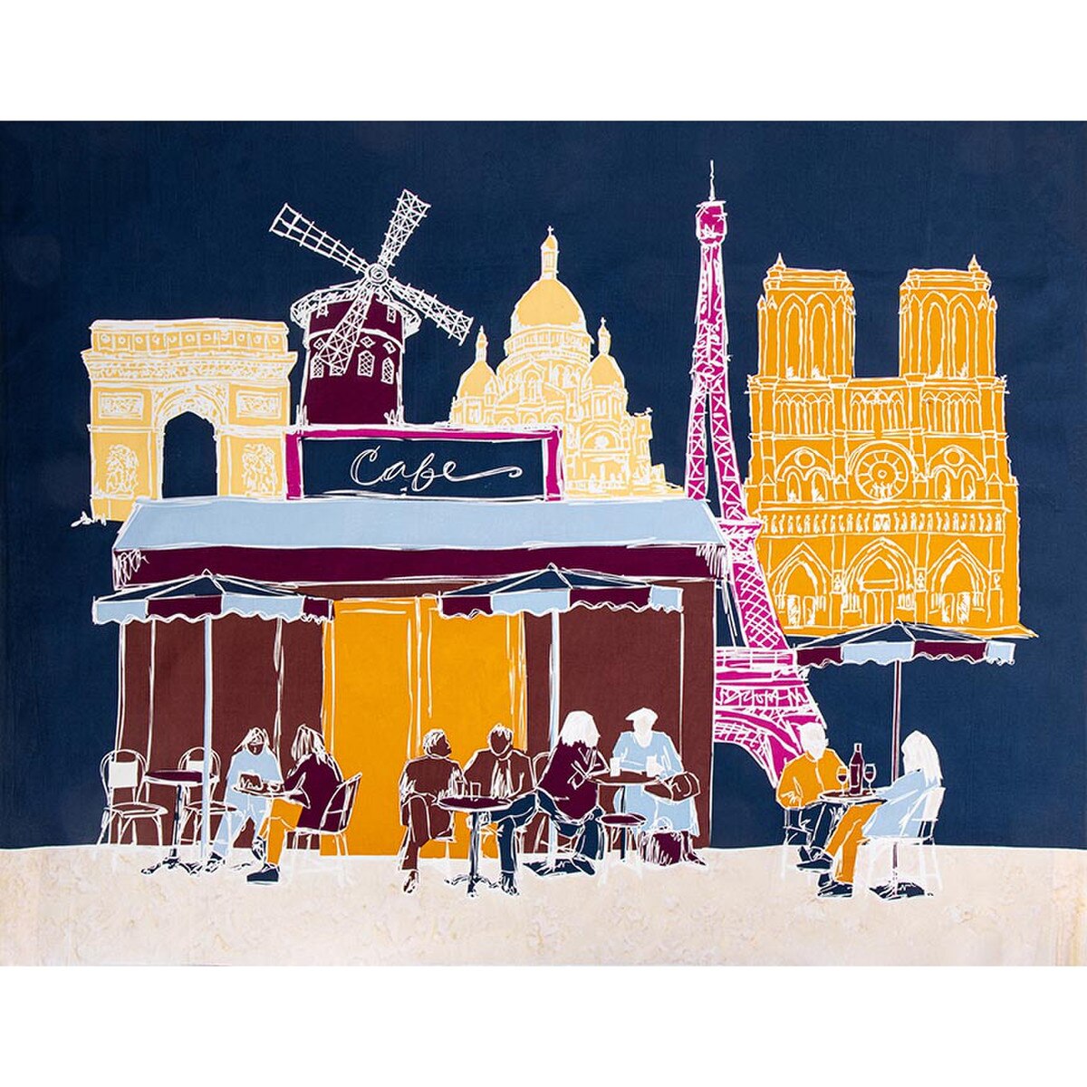 Moody Blues Panel | Tara Reed | Batiks Around The World-Paris