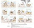 Book Panel Cream Multi| Deborah Edwards | Two by Two| Price Per panel
