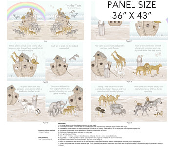 Book Panel Cream Multi| Deborah Edwards | Two by Two| Price Per panel