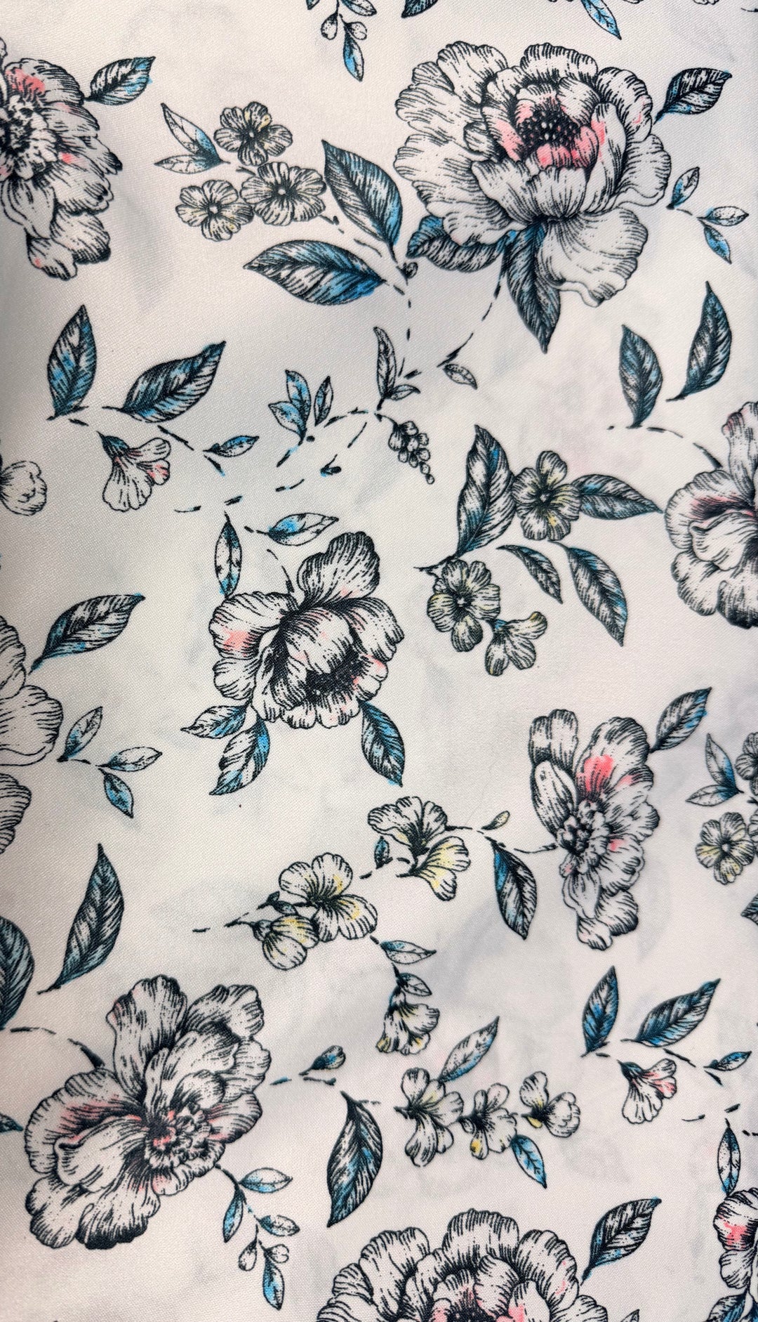 Pink Floral Satin | Satin