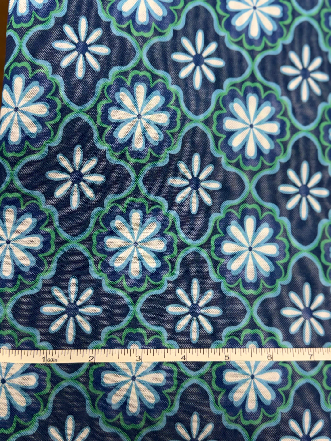 Blue Tile | Stretch Mesh