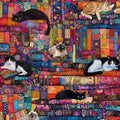 CATS ON QUILTS CAT in Multi | Timeless Treasures  | Purrfect Patchwork