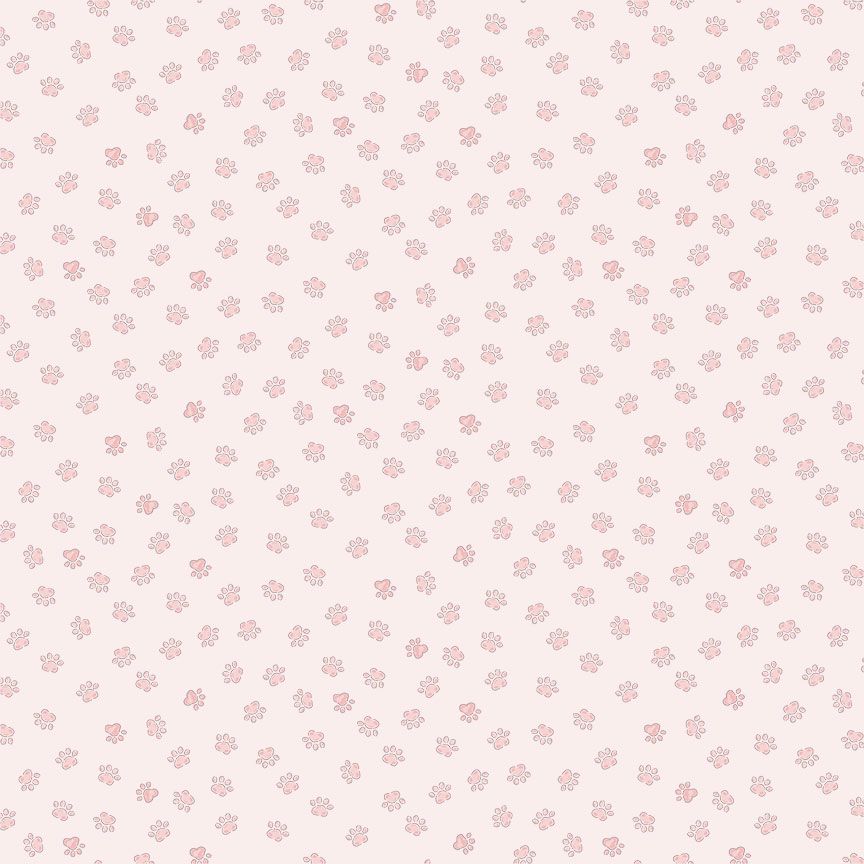 CAT PAWS in Blush | Timeless Treasures  | PURRFECTION FLANNEL