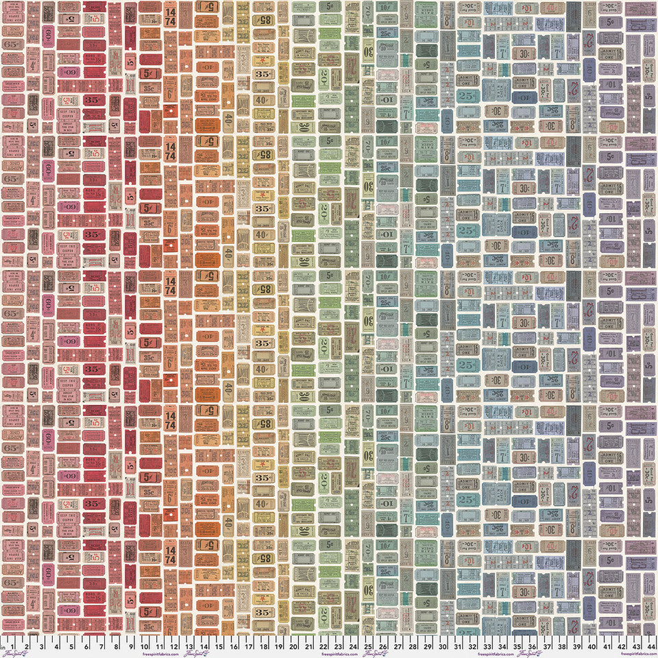 Multi Tickets Canvas in Multi | Tim Holtz | Palette Canvas Cloth Collection