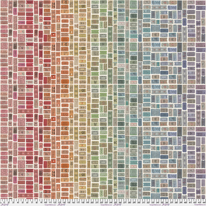 Multi Tickets Canvas in Multi | Tim Holtz | Palette Canvas Cloth Collection
