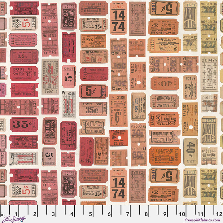 Multi Tickets Canvas in Multi | Tim Holtz | Palette Canvas Cloth Collection
