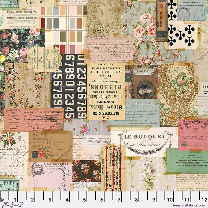 Multi Ephemera Canvas in Multi | Tim Holtz | Palette Canvas Cloth Collection
