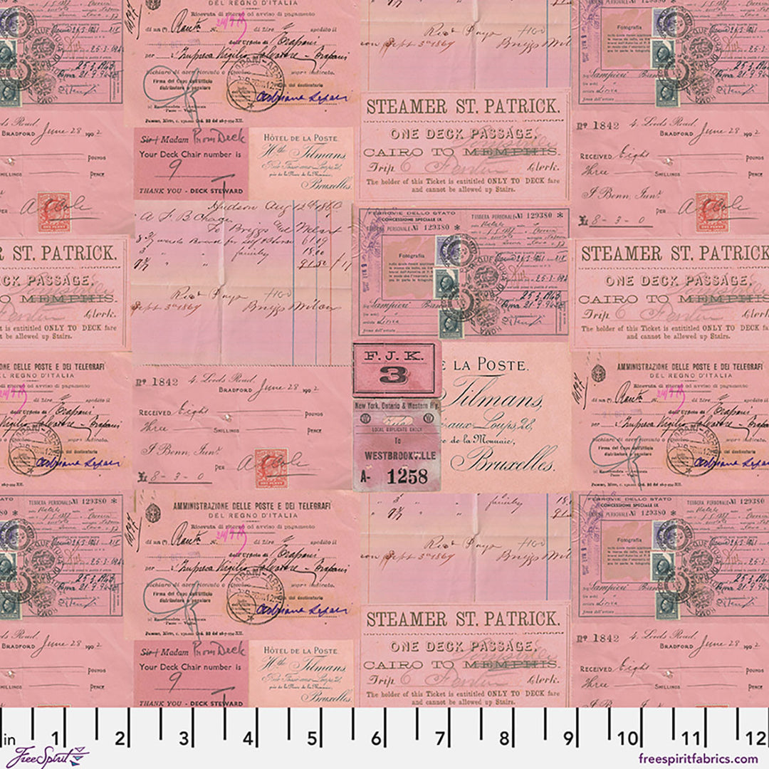 Ephemera Canvas in Pink | Tim Holtz | Palette Canvas Cloth Collection