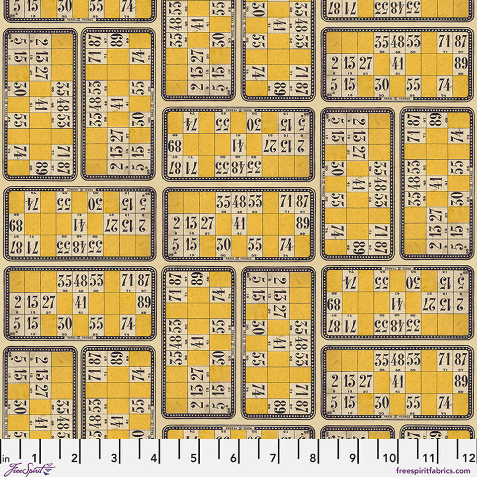 Numbers Canvas in Yellow | Tim Holtz | Palette Canvas Cloth Collection
