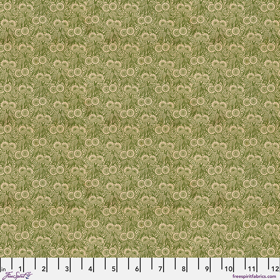 Tiny Print Canvas in Green | Tim Holtz | Palette Canvas Cloth Collection