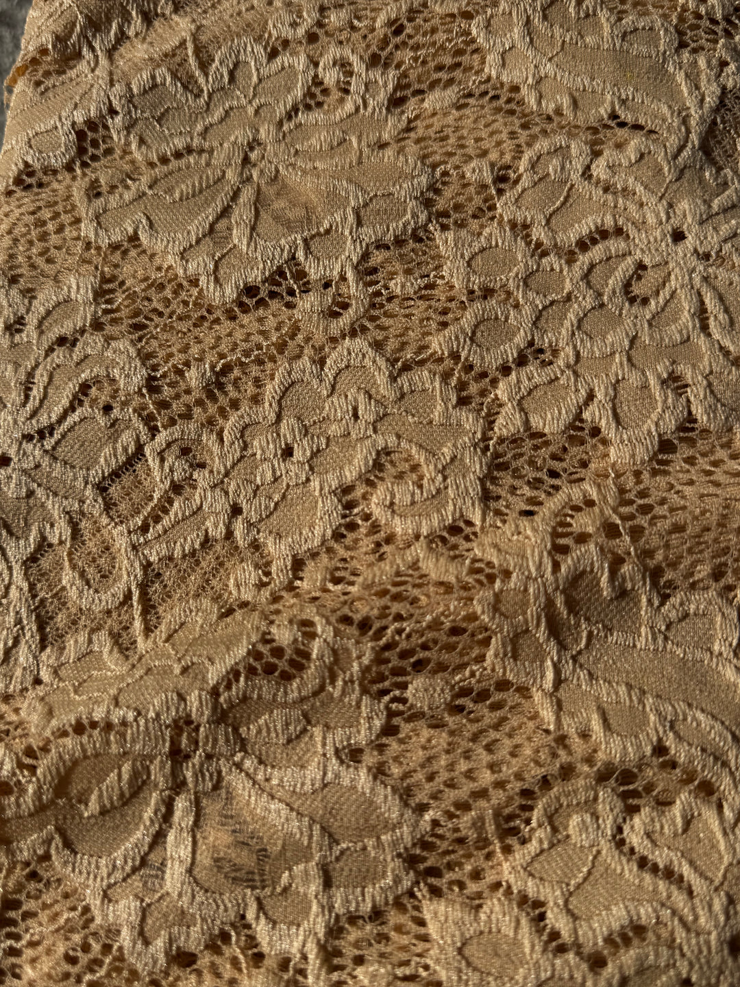 Floral Lace in Beige | Poly Cotton Blend