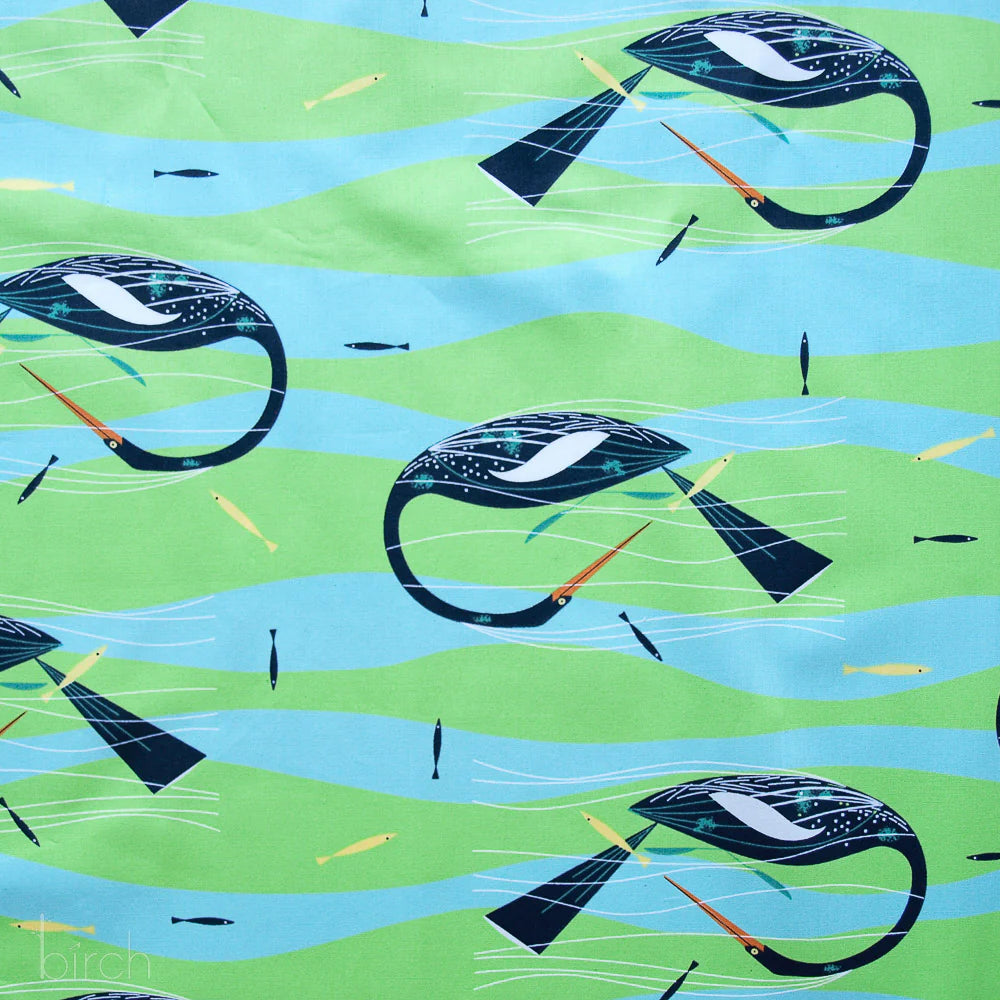 Anhinga Poplin | By Charley Harper | Ford Times Birds Vol 1