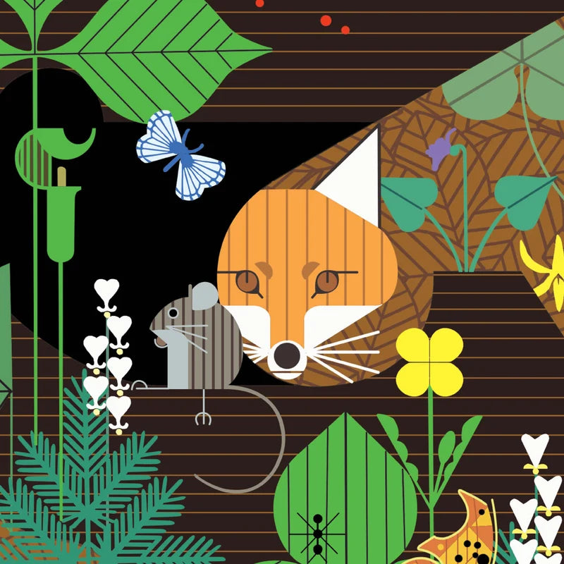 Woodland Wonders Poster Panel Poplin Digital | Charley Harper | Woodland Wonders