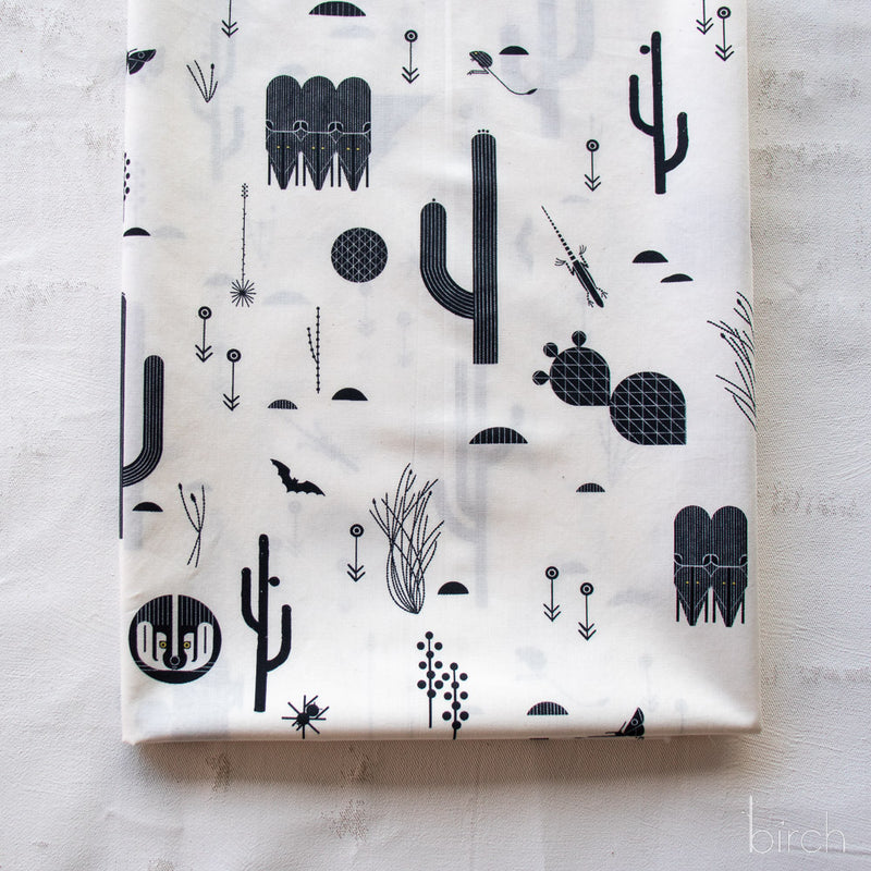 Desert Silhouettes Cream Poplin | Charley Harper | The Desert