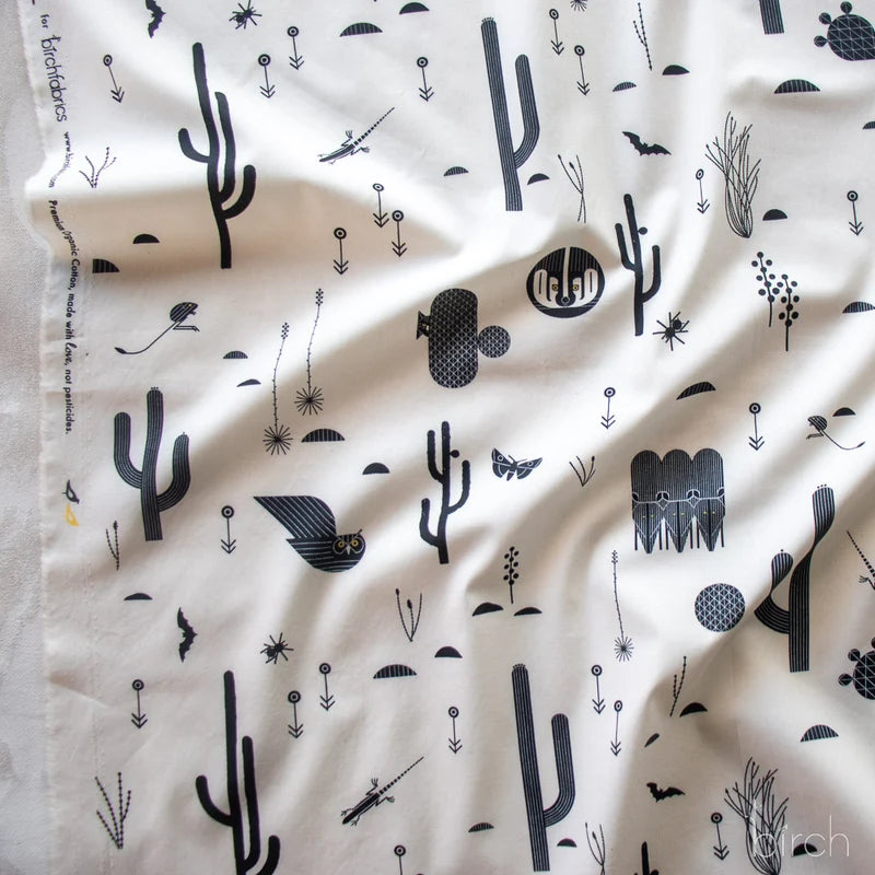 Desert Silhouettes Cream Poplin | Charley Harper | The Desert