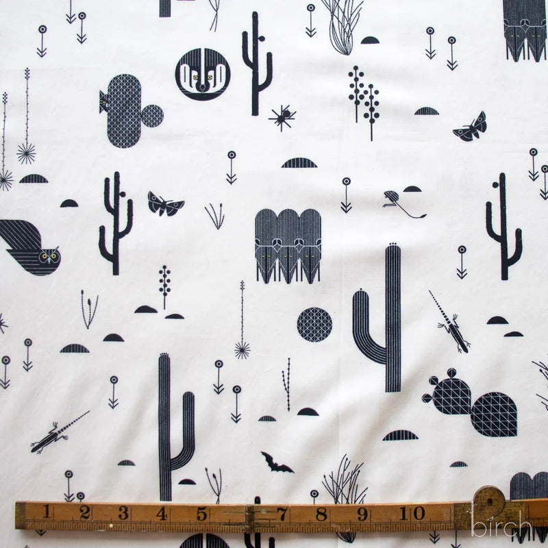 Desert Silhouettes Cream Poplin | Charley Harper | The Desert