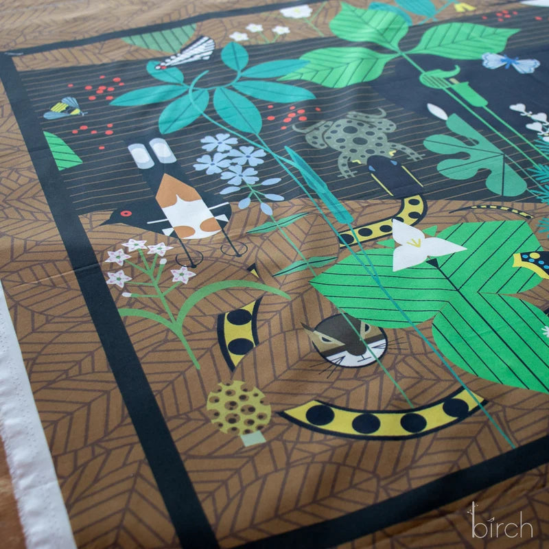 Woodland Wonders Poster Panel Poplin Digital | Charley Harper | Woodland Wonders