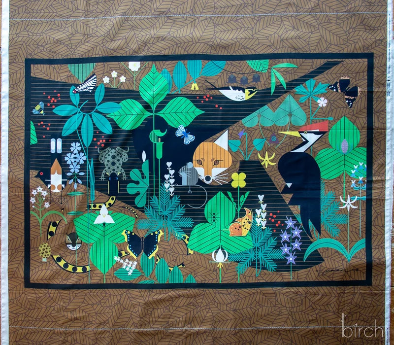 Woodland Wonders Poster Panel Poplin Digital | Charley Harper | Woodland Wonders