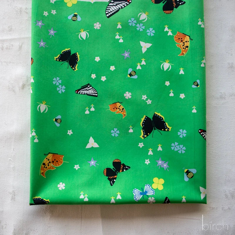 Kaleidoscope of Wonder Green Poplin | Charley Harper | Woodland Wonders
