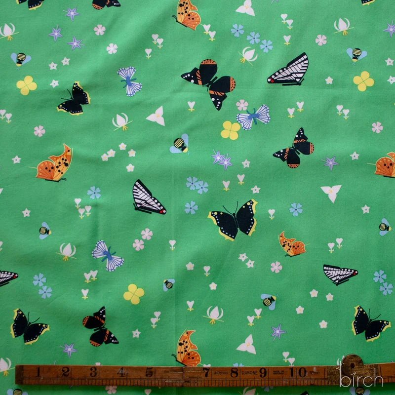 Kaleidoscope of Wonder Green Poplin | Charley Harper | Woodland Wonders