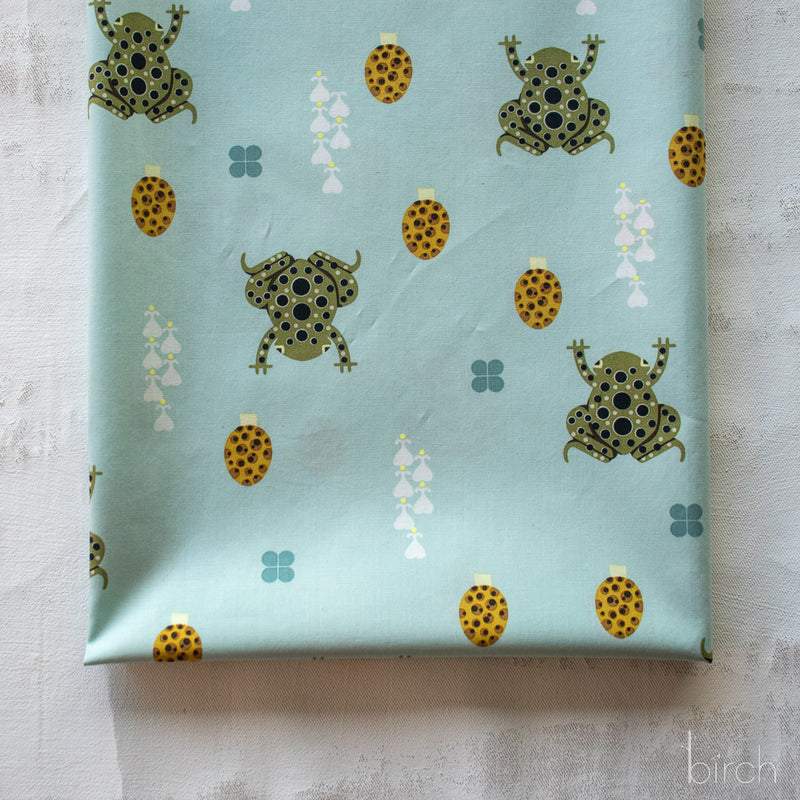 Toad and Shroom Haze Poplin | Charley Harper | Woodland Wonders