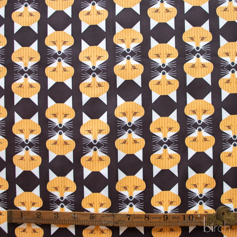Fox Face Raisin Poplin | Charley Harper | Woodland Wonders