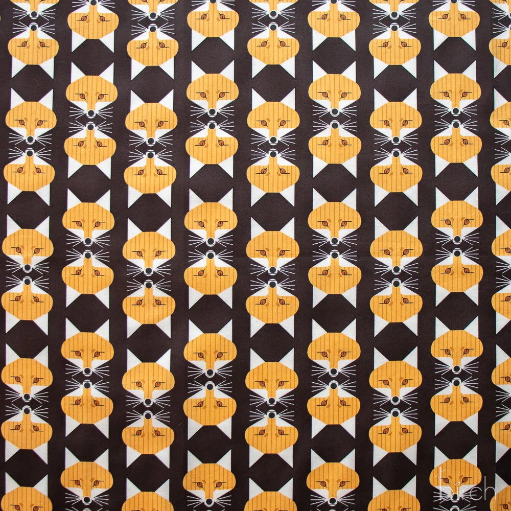 Fox Face Raisin Poplin | Charley Harper | Woodland Wonders