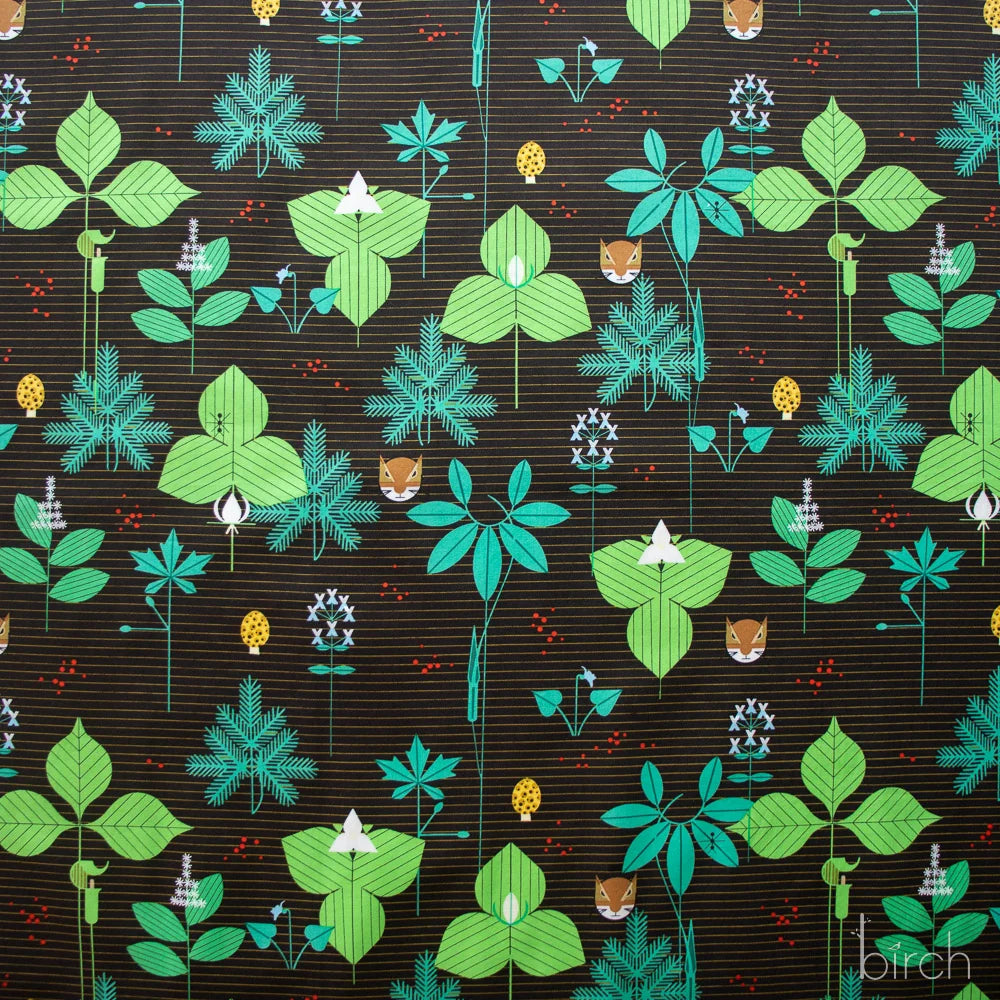 Woodland Wonders Foliage Brown Poplin| Charley Harper | Woodland Wonders