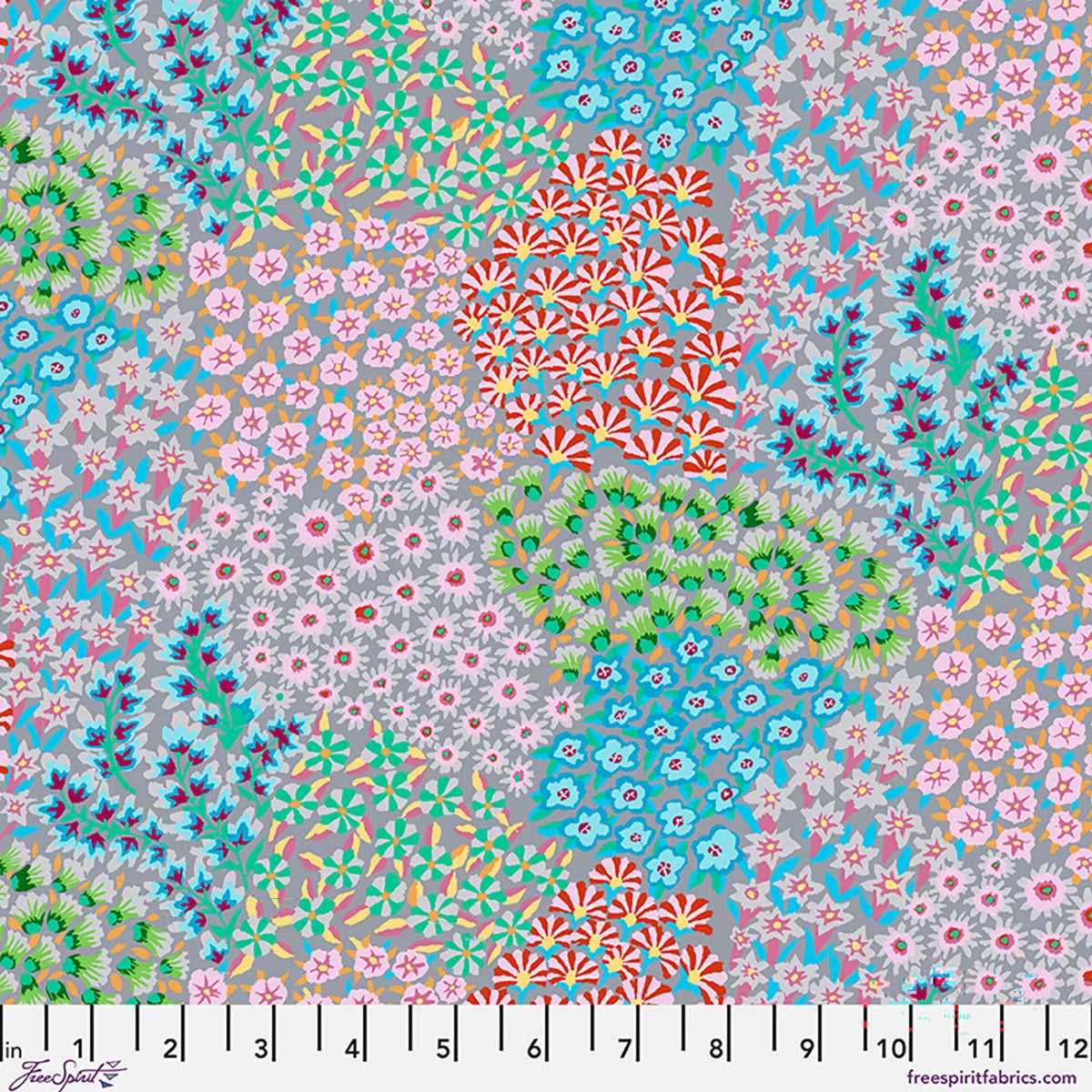 Persian Garden - Grey || Kaffe Fassett Cotton Lawn