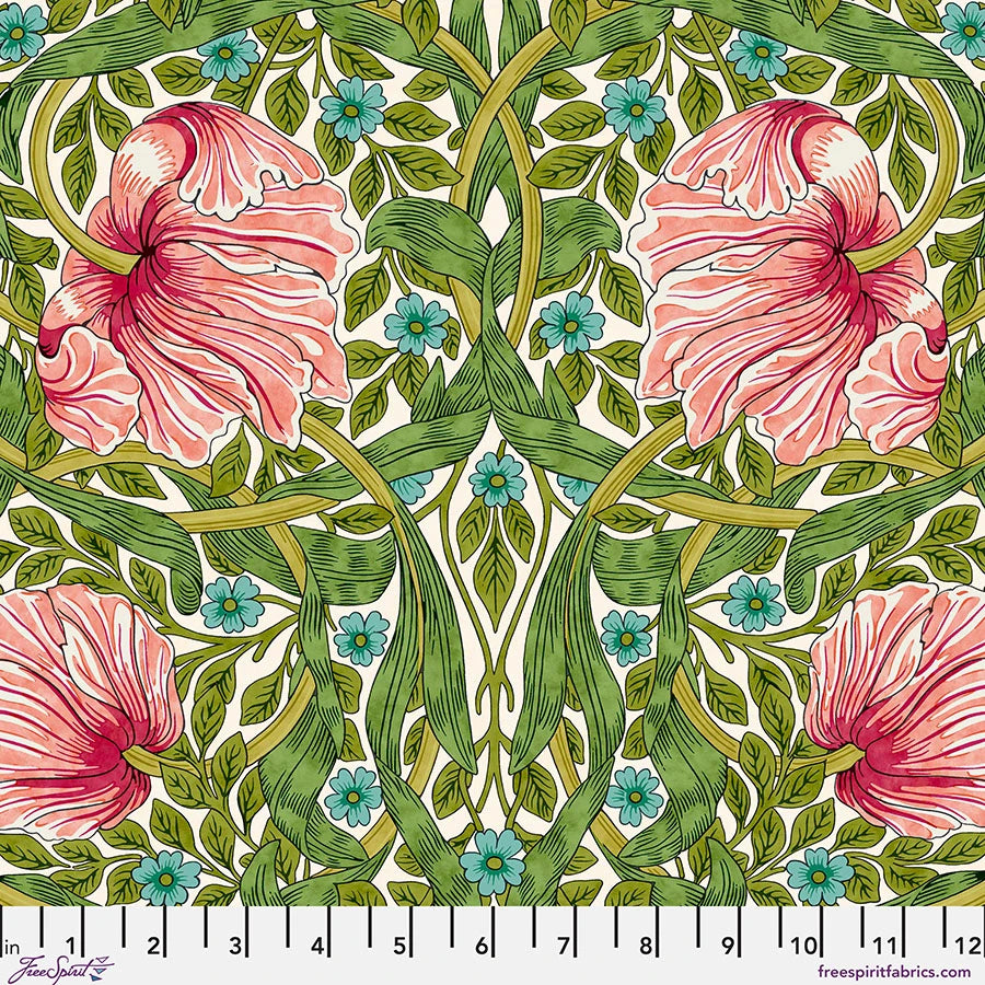 Pimpernel - Green || Bedford Park Cotton Lawn
