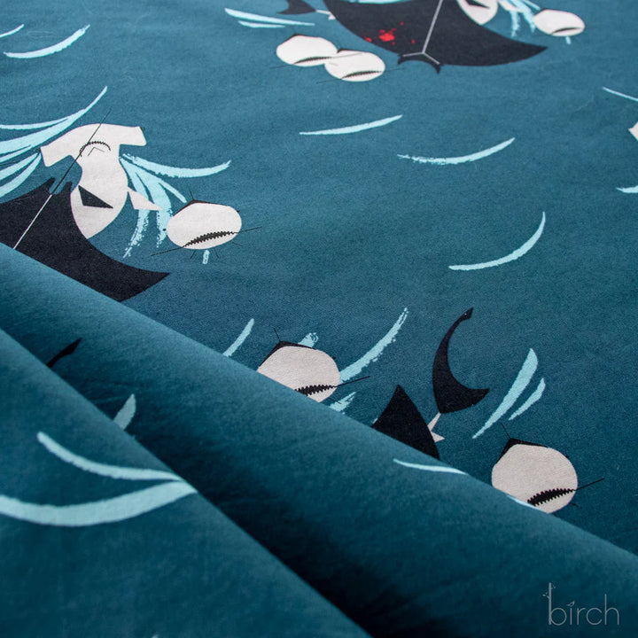 Shark Feast Poplin | by Charley Harper | Coastal Vol. 2