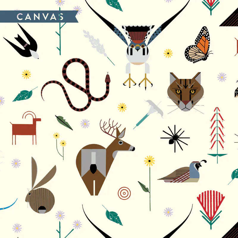 Large Canyon Country Critters CANVAS |Charley Harper| Iconic Vol. 2 collection