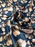 Baby Pink on Blue | Poly Satin