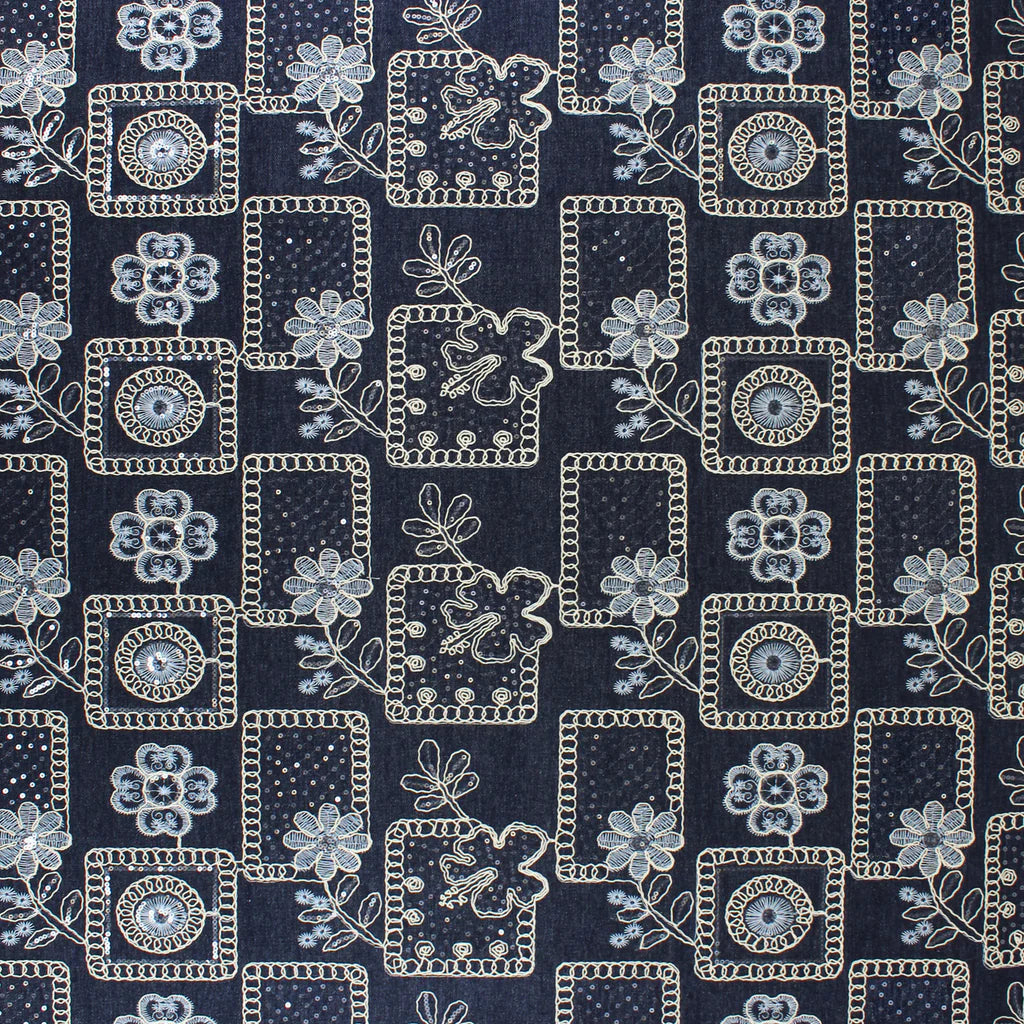Sequin Embroidered | Denim